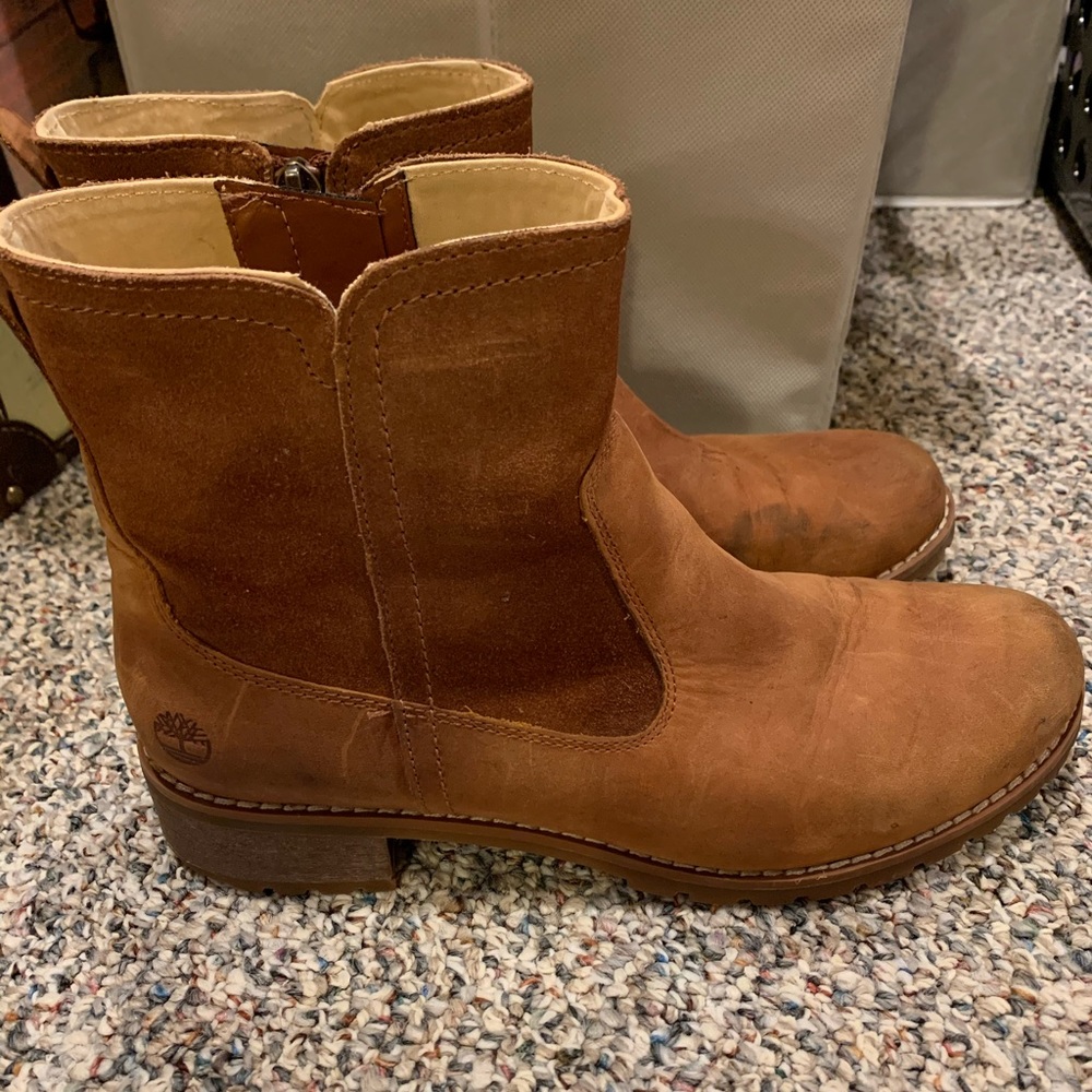 Distressed timberland boots